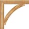 Ekena Millwork Thorton Block Rough Sawn Bracket w/ Offset Brace, Western Red Cedar, 8"W x 44"D x 44"H BKT0806X44X44THR05RWR - alternate 3